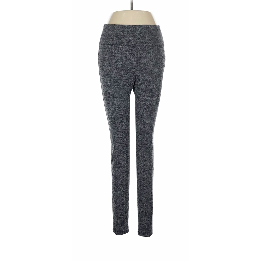 Athleta Womens Herringbone Ankle Leggings Gray Size M Yoga Stretch Knit